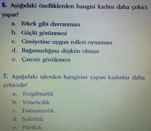 Üniversite kitabında 'hangisi kadını daha çekici yapar?' sorusu - Resim : 1