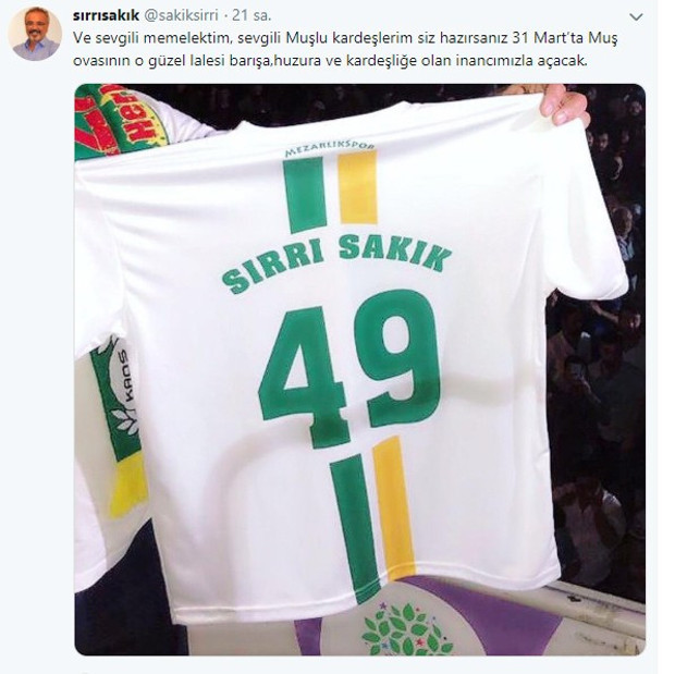 Sırrı Sakık Muş'tan aday: Ağrılı kardeşlerim bağışlasınlar - Resim : 1