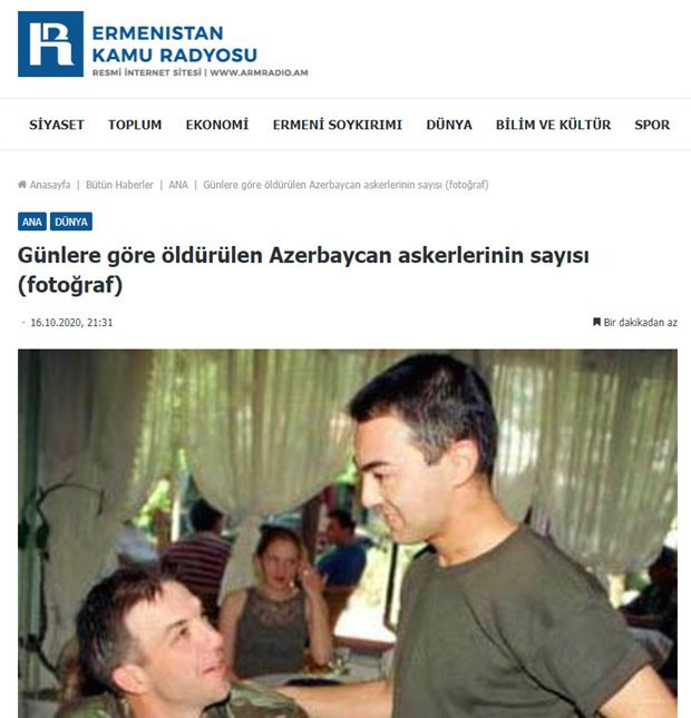 Ermenistan Kamu Radyosu, Serdar Ortaç'ı cepheye sürüp 'öldürdü' - Resim : 1