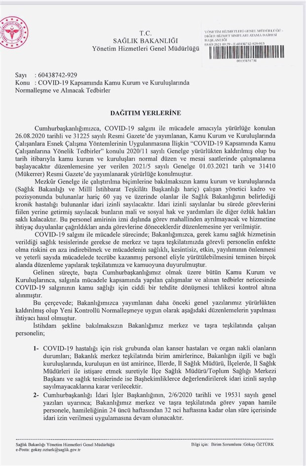 Sağlık Bakanlığı'ndan yeni genelge: Mart 2020'den itibaren bütün genel yazılar yürürlükten kaldırıldı - Resim : 1