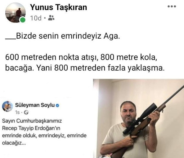 Tüfekli fotoğraf paylaşan öğretmen hakkında inceleme - Resim : 1