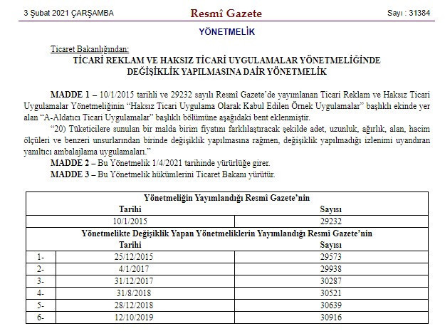 Ticaret Bakanlığı'ndan gramaj hilesine karşı karar - Resim : 1