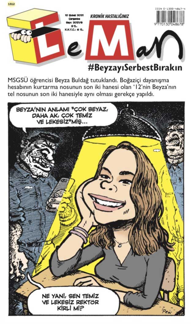 LeMan, tutuklanan üniversite öğrencisi Beyza Buldağ'ı kapağına taşıdı - Resim : 1