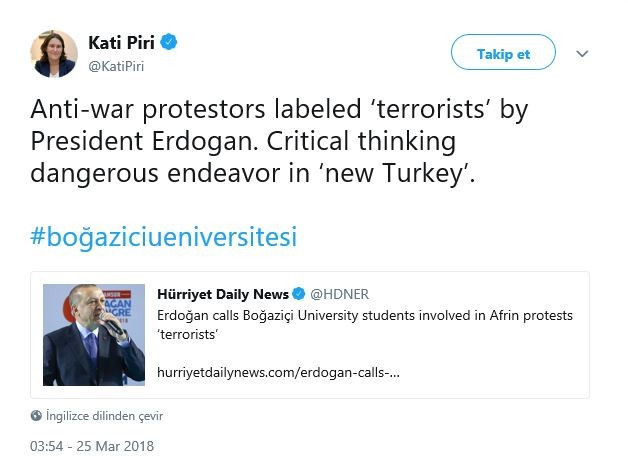 Piri’den Erdoğan’ın ‘terörist’ sözlerine tepki - Resim : 1