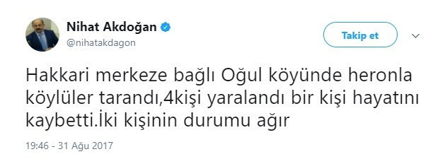Hakkari’de heron köylüleri taradı: 1 ölü, 2’si ağır 3 yaralı - Resim : 1