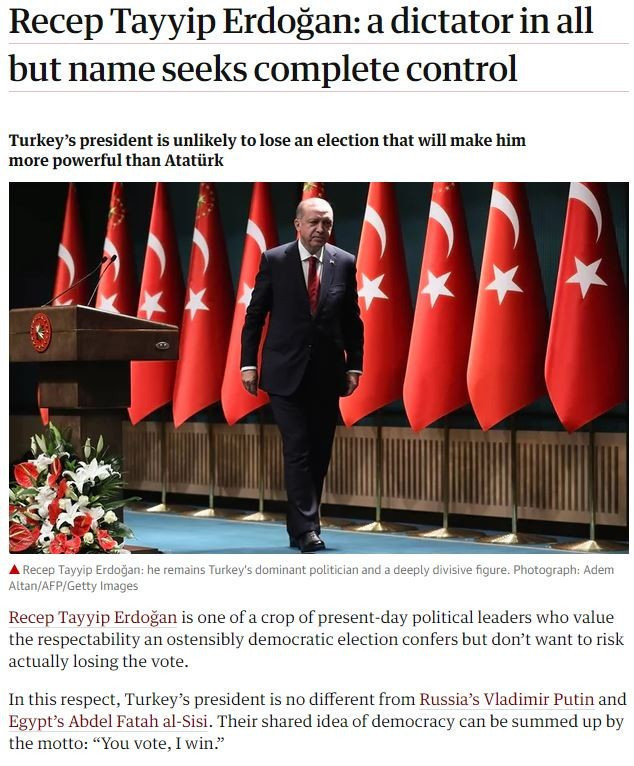 The Guardian'dan Erdoğan yorumu: Siz oylarsınız ben kazanırım - Resim : 1