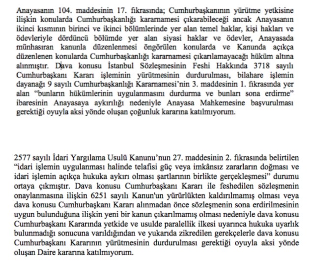 İstanbul Sözleşmesi'nin feshinin iptaline yönelik açılan davaya ret kararı - Resim : 1