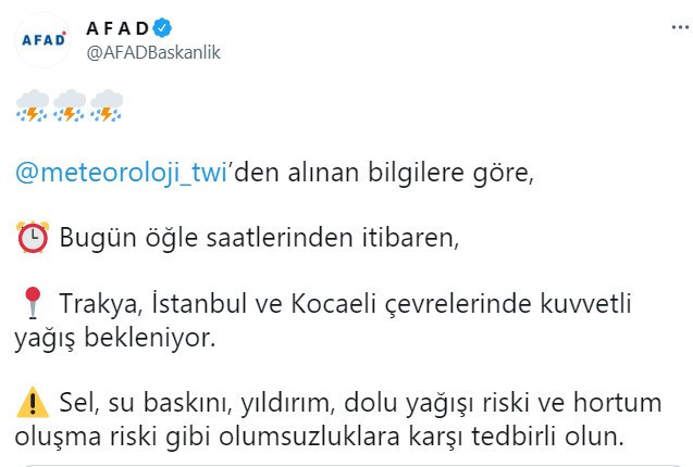 Meteoroloji saat verdi: İstanbul için sel uyarısı - Resim : 1