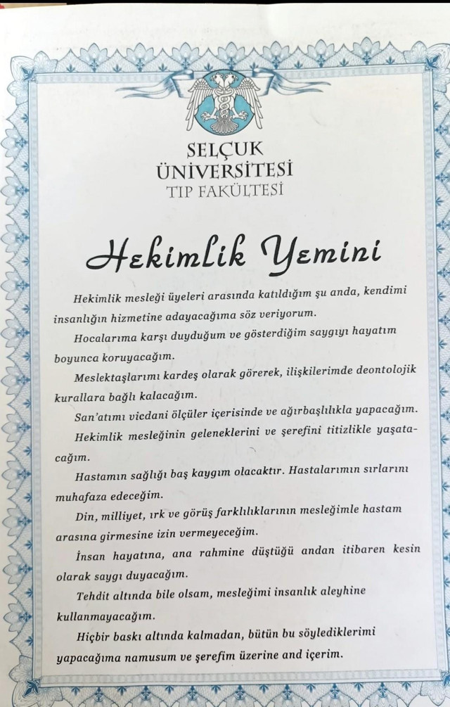 Selçuk Üniversitesi, hekimlik andını değiştirdi - Resim : 1