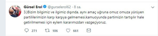 CHP'li Erol'un oturma eylemi başlamadan bitti - Resim : 1