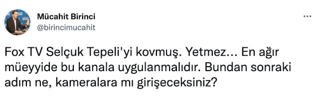 AKP'li Birinci'nin 'Selçuk Tepeli kovuldu' iddiasını Fox TV yalanladı - Resim : 1