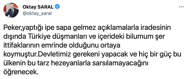 Cumhurbaşkanlığı'ndan Sedat Peker açıklaması - Resim : 1