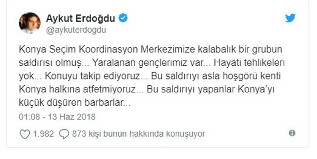 Konya'da CHP'li gençlere saldırı - Resim : 1