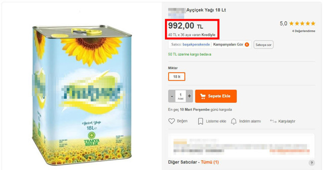 Türkiye bunu da gördü: 36 ay taksitle ayçiçek yağı - Resim : 3