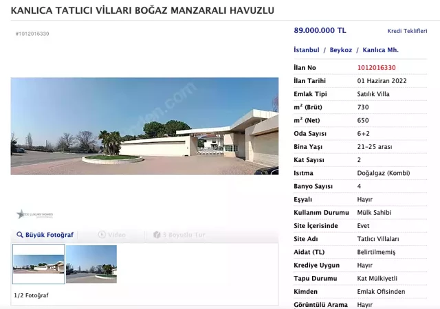 Abdullah Gül’ün kızı boşandı, 40 milyon dolarlık villa Gül ailesine kaldı - Resim : 1