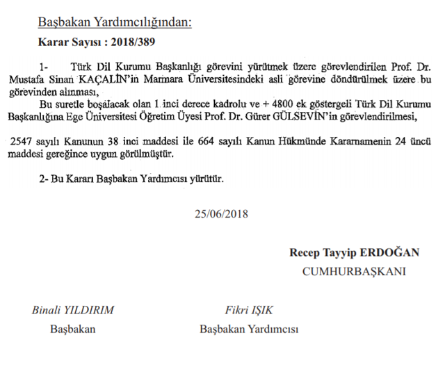 TDK Başkanı görevden alındı - Resim : 1