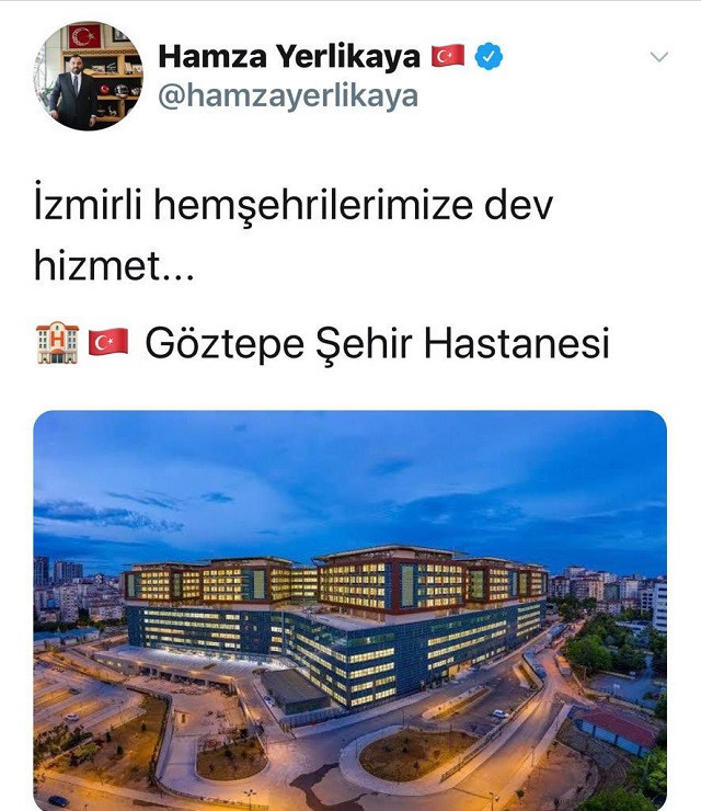 Hamza Yerlikaya, İstanbul'daki hastanenin 'müjdesini' İzmirlilere verdi - Resim : 1