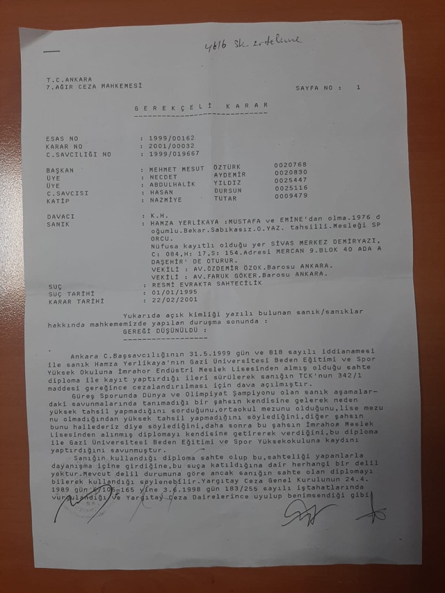 AKP'li Hamza Yerlikaya'nın diploma davası kararı: Lise diploması sahte - Resim : 1