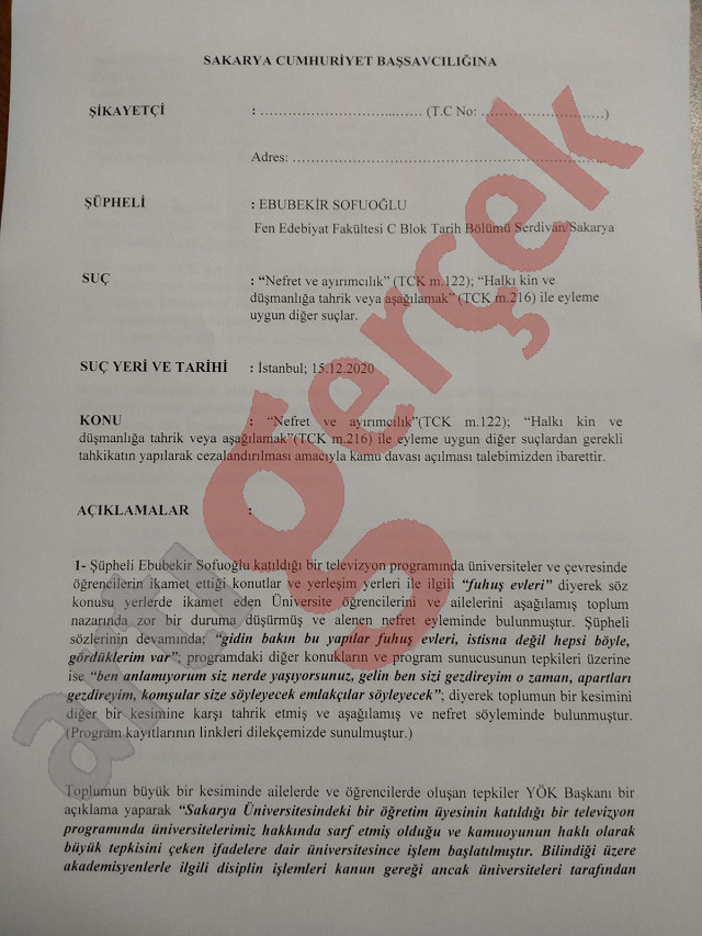 'Üniversiteler fuhuş evleridir' diyen Ebubekir Sofuoğlu hakkında suç duyurusu - Resim : 1
