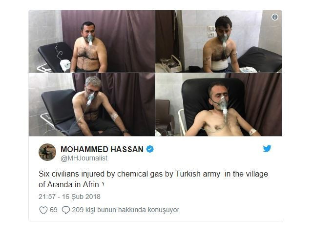 SANA: Türkiye Afrin'de zehirli gaz kullandı - Resim : 1
