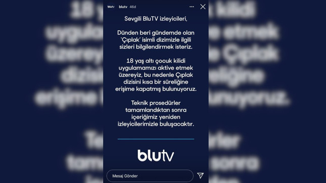 BluTV: 'Çıplak', 18 yaş kilidi gelince izleyiciyle tekrar buluşacak - Resim : 1
