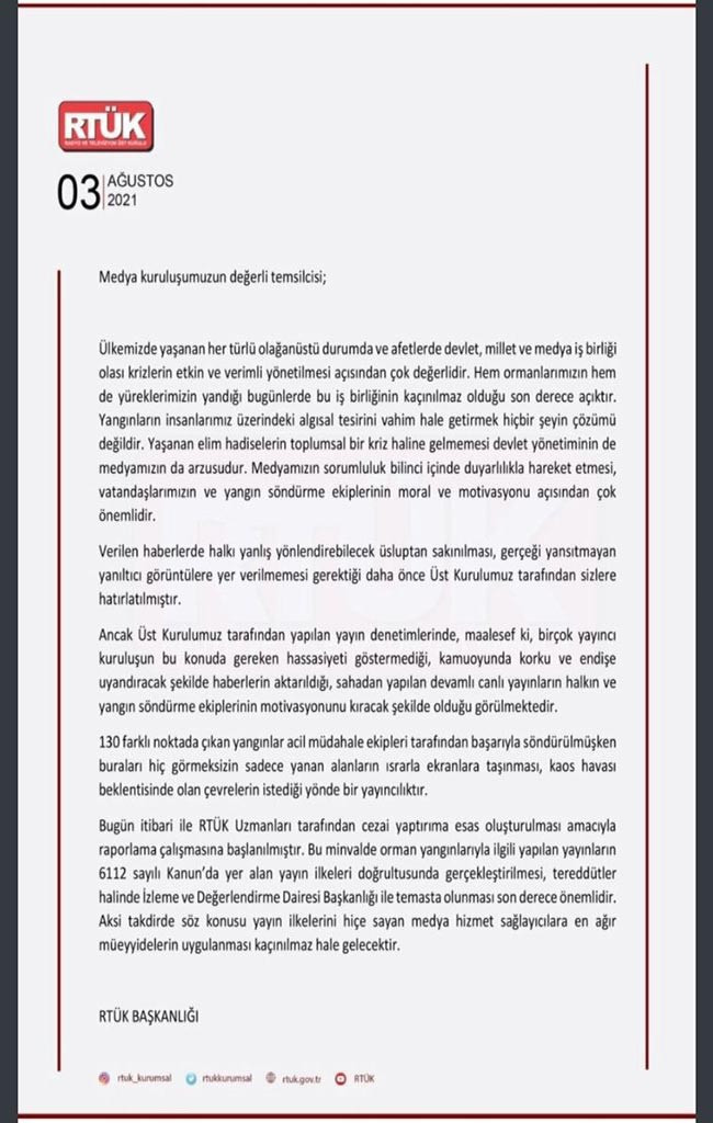 RTÜK'ten televizyonlara 'uyarı mektubu' - Resim : 1
