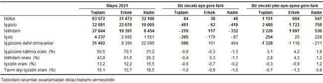 TÜİK verilerine göre mayıs ayında işsizlik azaldı - Resim : 2