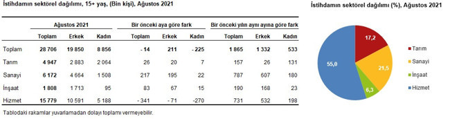 TÜİK'e göre işsizlik oranı değişmedi, ağustosta da yüzde 12,1 oldu - Resim : 4