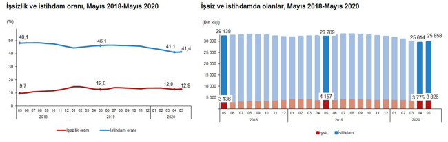 TÜİK'e göre işsizlik mayıs ayında yüzde 12,9 oldu, işgücüne katılım geriledi - Resim : 1