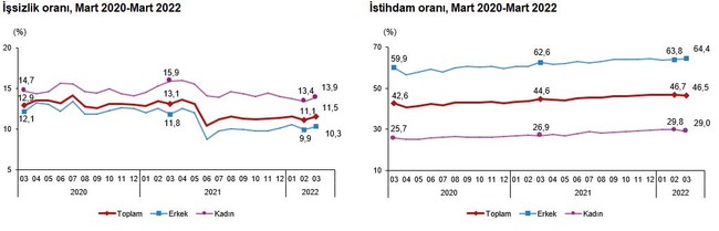 Türkiye İstatistik Kurumu'na göre mart ayında işsizlik yüzde 11,5 oldu - Resim : 1