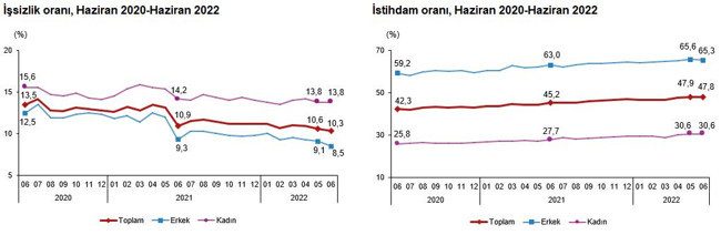 TÜİK'e göre işsizlik haziran ayında azaldı - Resim : 1