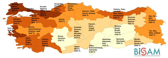 BİSAM: Mayısta açlık sınırı 2 bin 394, yoksulluk sınırı 8 bin 282 TL oldu - Resim : 1