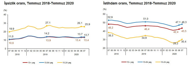 TÜİK'e göre, işsizlik oranı temmuzda yüzde 13,4 seviyesinde gerçekleşti - Resim : 3