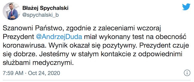 Polonya Cumhurbaşkanı Duda'nın Covid-19 testi pozitif çıktı - Resim : 1