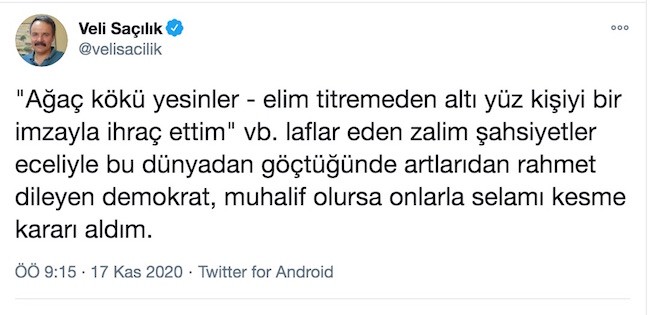 Veli Saçılık'ın banka hesaplarına haciz konuldu: Ağaç kökü yemem için bütün koşullar hazır artık - Resim : 2