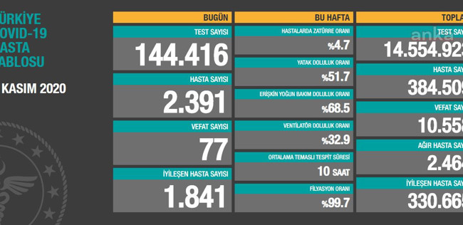 Coronavirus tablosu: 77 kişi daha yaşamını yitirdi - Resim : 1