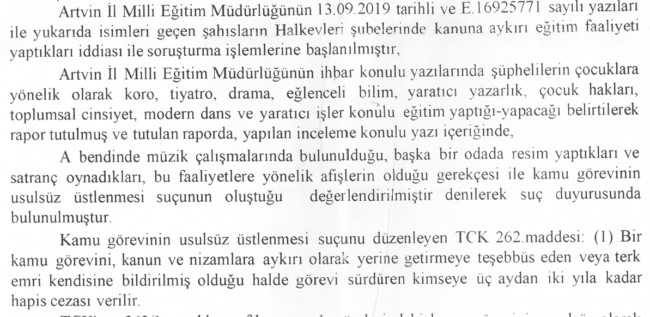 Halkevleri’nin açtığı kurslara takipsizlik: Eğitim faaliyeti suç unsuru değil - Resim : 1