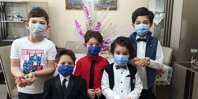 Dışarıya çıkamayan çocuklar, apartmanda şeker topladı - Resim : 1