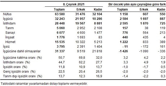 TÜİK, ikinci çeyrek işsizlik verilerini açıkladı - Resim : 4