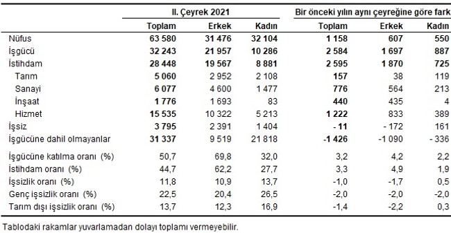 TÜİK, ikinci çeyrek işsizlik verilerini açıkladı - Resim : 4