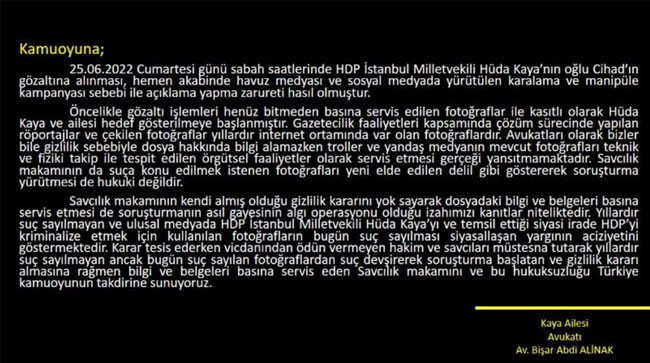 HDP'li Hüda Kaya’nın oğlu adliyeye sevk edildi - Resim : 1