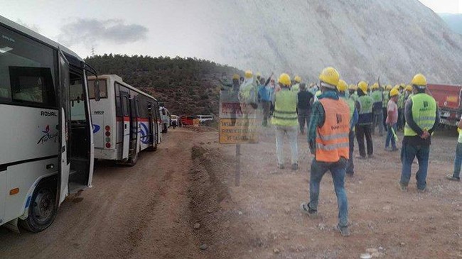 Akkuyu Nükleer Santrali inşaatında isyan: Maaşlar yatmadı, işçiler eylem yaptı - Resim : 1