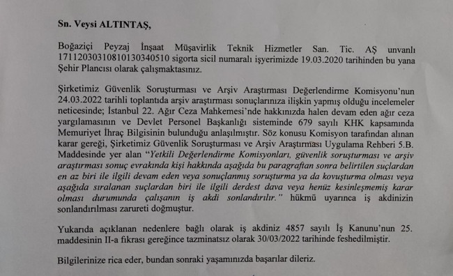 İBB, Barış Akademisyeni Veysi Altıntaş’ı işten çıkardı - Resim : 1