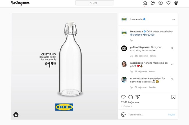 IKEA, Ronaldo'nun Coca-Cola boykotunu fırsata çevirdi: Ronaldo 1.99 dolar - Resim : 1