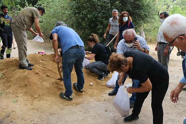 Validebağ'da direnenler kazandı: Üsküdar Belediyesi döktüğü kumu topladı - Resim : 3