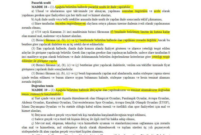 Gençlik ve Spor Bakanlığı'nda gizli saklı ihalelerin önü açıldı - Resim : 1