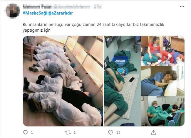'Maske sağlığa zararlıdır' paylaşımlarına tepki: 'Maske taktığı için ölen kimse gelmedi bize' - Resim : 1