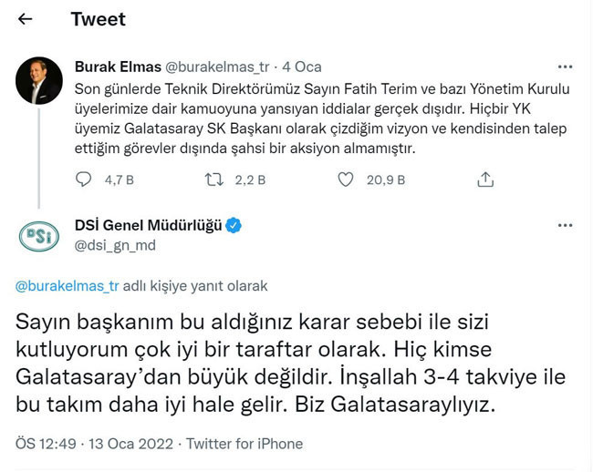 DSİ Genel Müdürlüğü'nden Terim'in gönderilmesine destek: Biz Galatasaraylıyız - Resim : 1