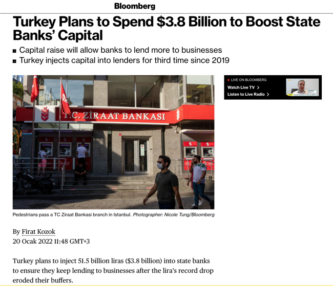 Bloomberg açıkladı: Kamu bankalarına 51,5 milyar TL sermaye artışı geliyor - Resim : 1