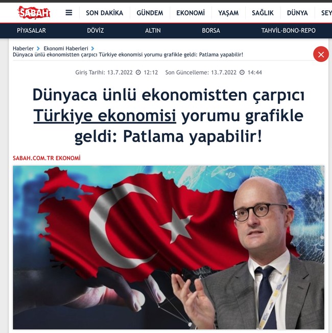 IIF Başekonomisti Robin Brooks bir grafik paylaştı, yandaş medya sevindi - Resim : 1